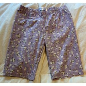 UKIDS Floral Bike Shorts Girls Lavender Daisy‎ Print Casual Cute Size M/M